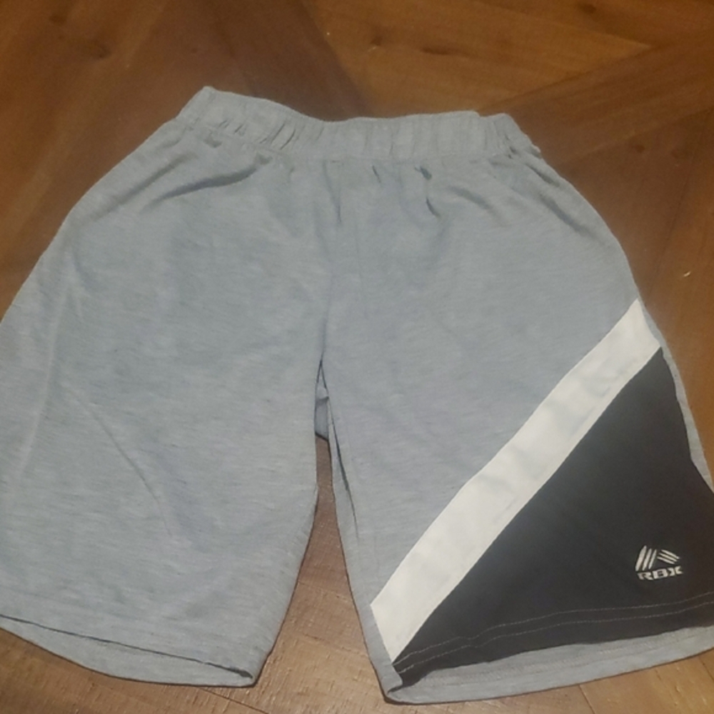 RBX Gray and Black Kids Athletic Shorts